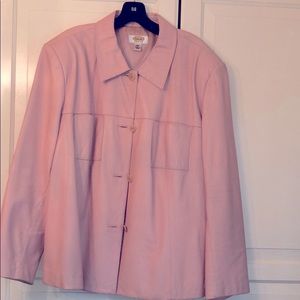 Pink leather Talbots Jacket